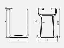 Aluminum alloy bracket profile